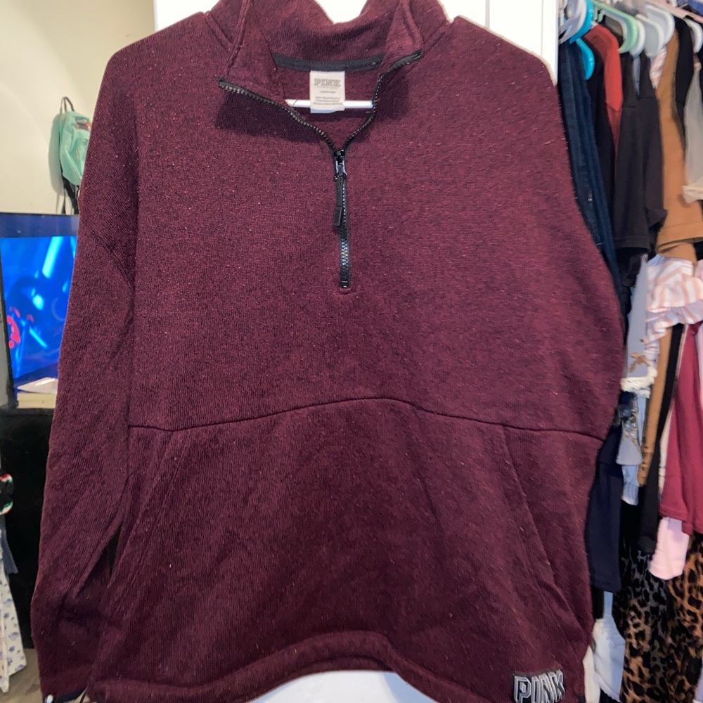 Pink burgundy winter sweater